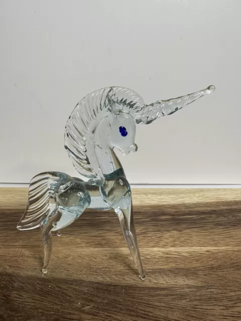 Vintage Art Glass Unicorn Figurine