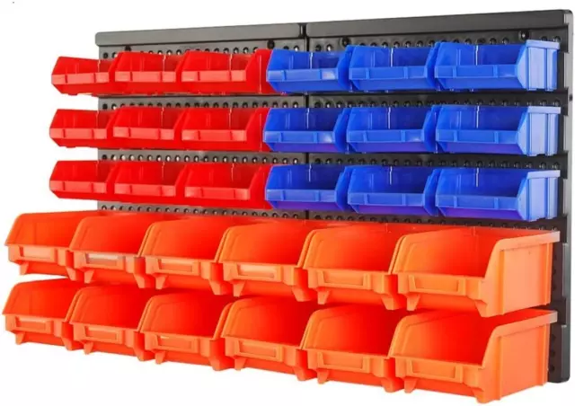 72L Collapsible Storage Organizer Bins - Stackable Plastic