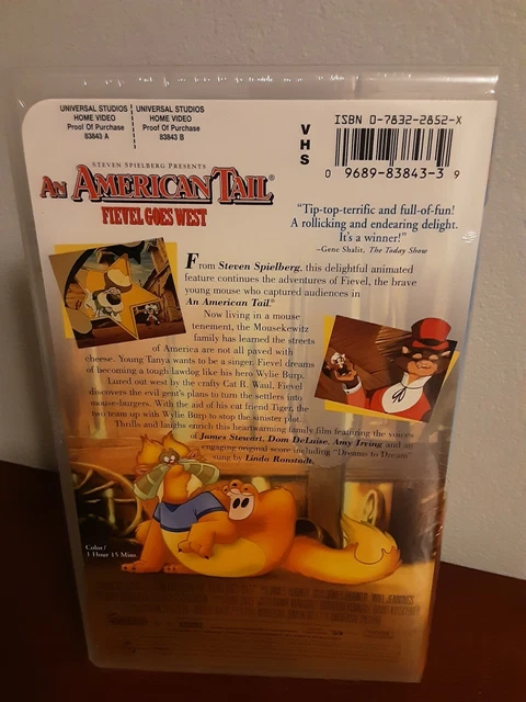 AN AMERICAN TAIL Fievel Goes West VHS Clamshell Case w/ CD-ROM New ...