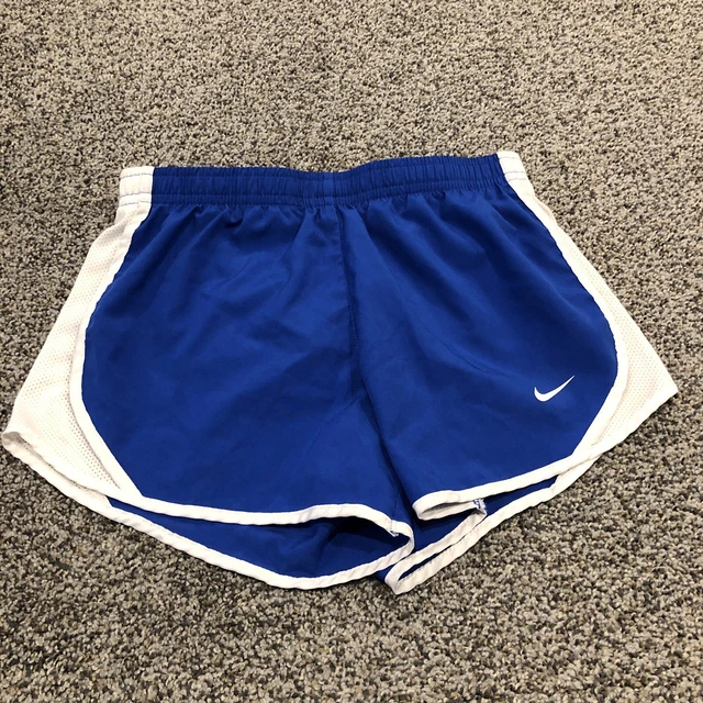 Nike Shorts Girls Small Blue White Athletic Gym Running DriFit Youth Kids