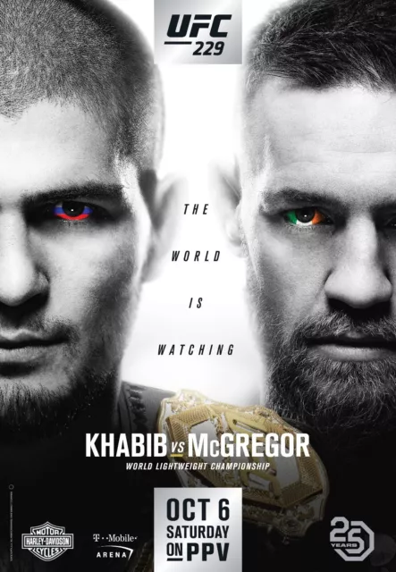 UFC 229 Fight Poster (24x36) -  Khabib Nurmagomedov VS Conor McGregor