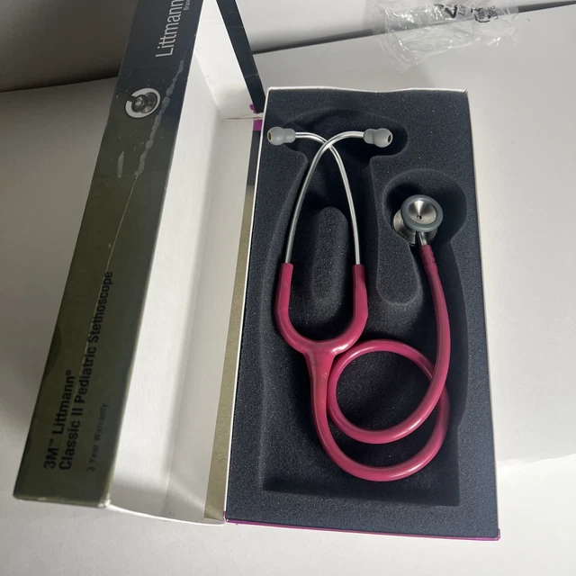 3M Littmann Classic II PEDIATRIC Stethoscope-Raspberry Color