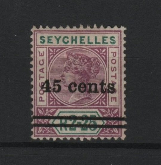 Seychelles 1901 Queen Victoria unused Mi. 37 45 cents on R.2.25 Michel Euro 40