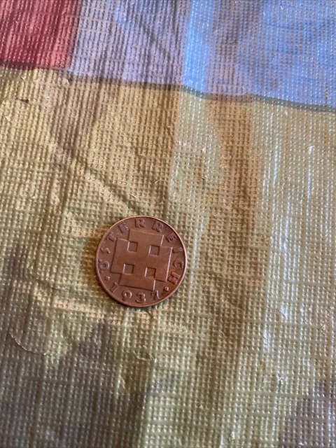 1937  Austria 2 Groschen Coin