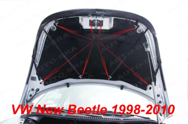 WEIß Steinschlagschutz für VW New Beetle Bj. 1998 - 2010 BRA Haubenbra Automaske 3