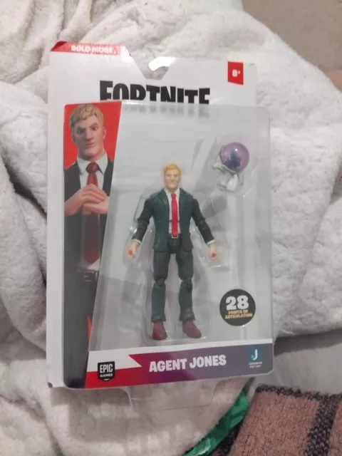 New Fortnite AGENT JONES Solo Mode Action Figure 4in/10cm Original Box UK