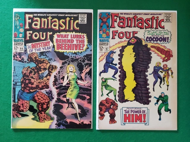 FANTASTIC FOUR # 66 #67 Low Grade Warlock Him