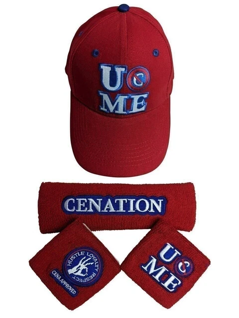 thumbnail image 2 of WWE John Cena 20 Years Never Give Up Baseball Hat Set With Headband & Wristband 2 of 6
