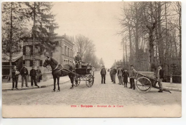 SUIPPES - Marne - CPA 51 - a beautiful coupling Avenue de la gare