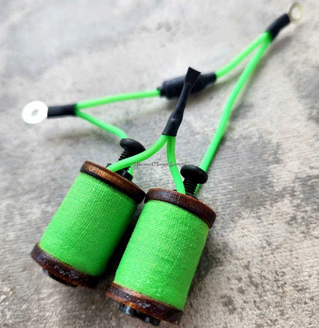 Piezas de máquina de tatuaje de 1,25" 8-32 bobinas 8 envolturas lavadoras de madera cubiertas y cables de cal