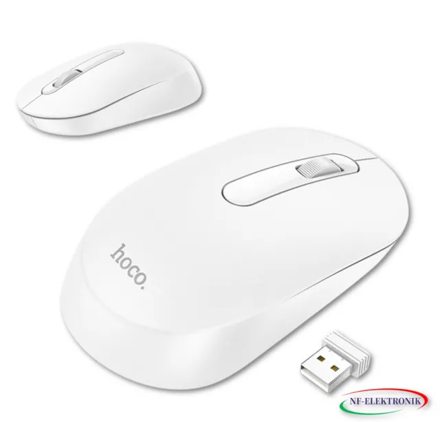 Mouse wireless HOCO platino 2.4G mouse PC business bianco GM14