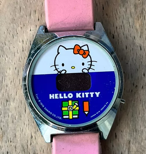 Hello Kitty Armbanduhr Rarität Original Sanrio 1976 Vintage Quarz Japan Pink Rar