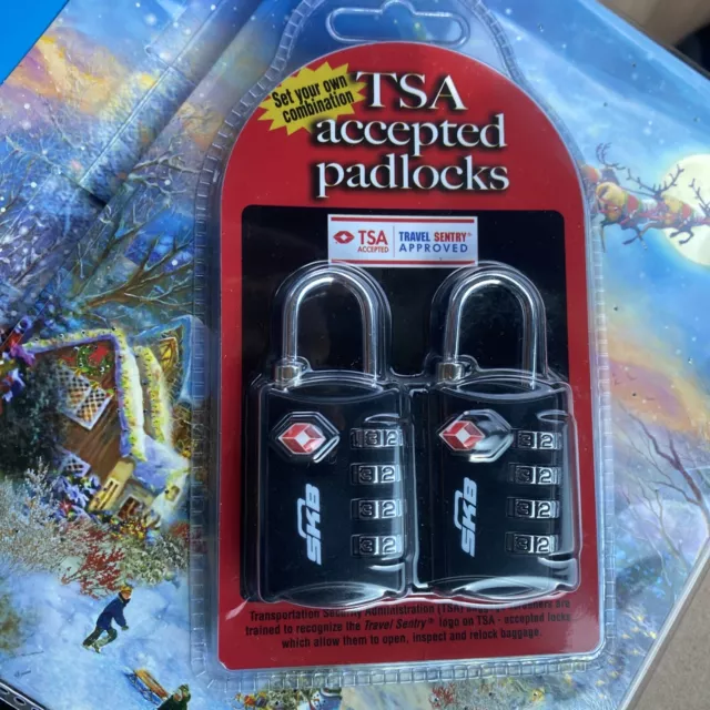 2 Pack SKB 4 dial resettable combination TSA Case Luggage Travel Lock