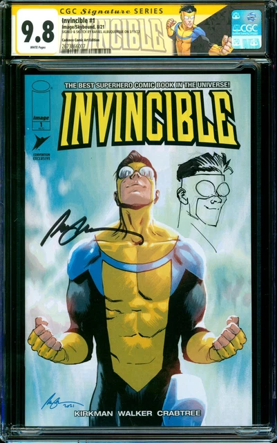 Invincible #1 GALAXYCON VARIANT CGC SS 9.8 signed SKETCH Rafael Albuquerque