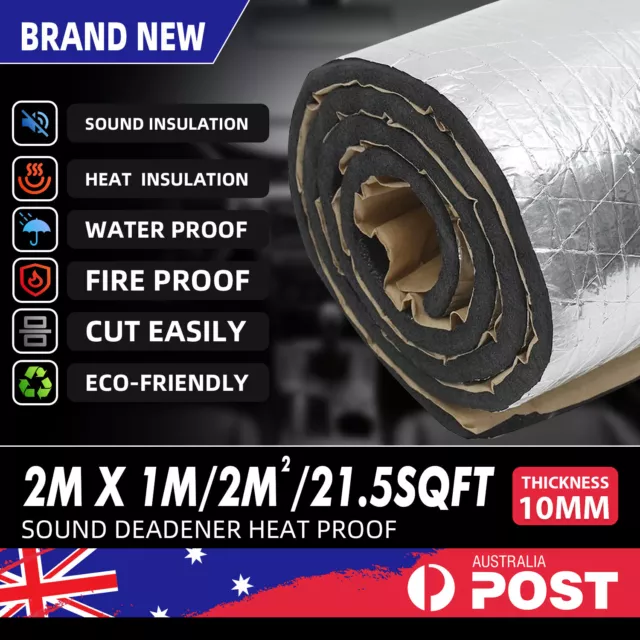 Sound Deadner Insulation Foam Mat Firewall Thermal Car Hood Heat Shield Mat  10mm