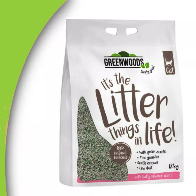12KG GREENWOODS NATURAL Clay Clumping Cat Litter Very Economical
