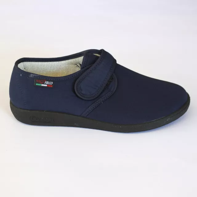 GAVIGA Italia pantofola elasticizzata primavera velcro DONNA blu 6193/193