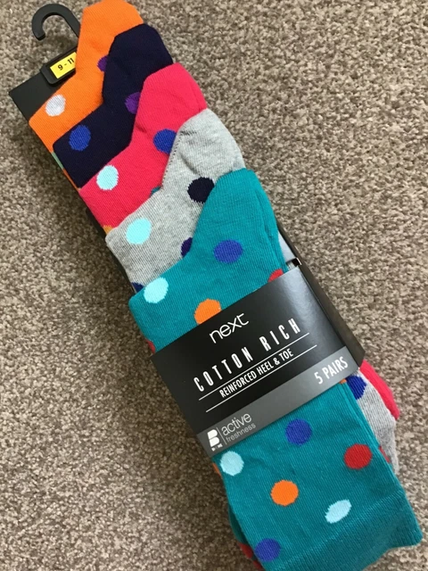PROCHAINES CHAUSSETTES HOMME (paquet de 5 paires) TAILLE 9-11 SPOTS cadeau MARI cadeau de Noël PAPA neuves