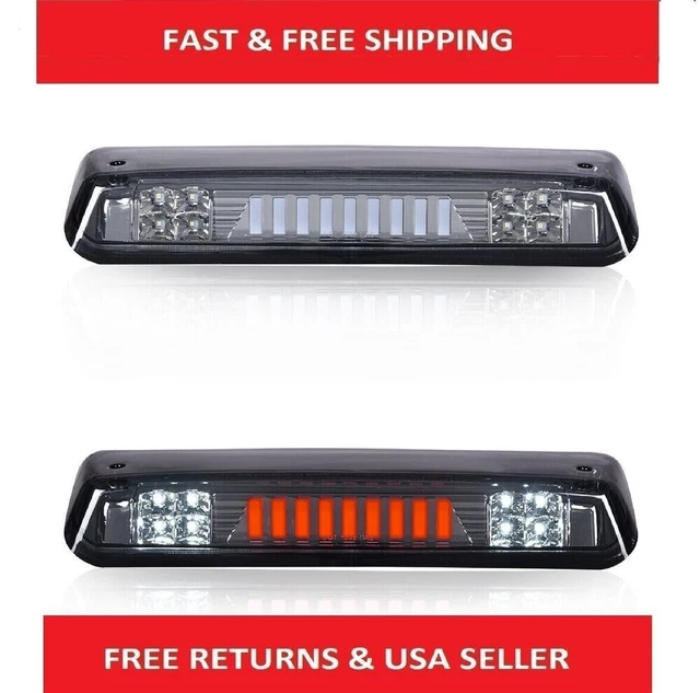 3RD Brake Light Cargo Lamp Tinted LED Chrome ABS For 2004-2008 Ford F150 Pickup