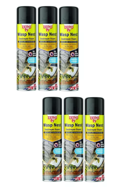 Zero In Wasp Nest Killer Destroyer Spray Foam Fly Wasps Nest Killer Spray 300ml