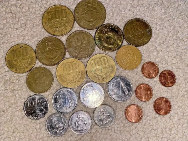 Costa Rica Mixed Coin Lot  World Foreign Coin Collection