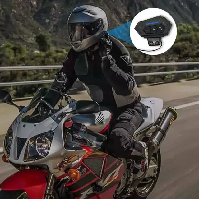 Motorcycle Helmet Headset Wireless Bluetooth Headphone Speaker Hands-Free BT-12