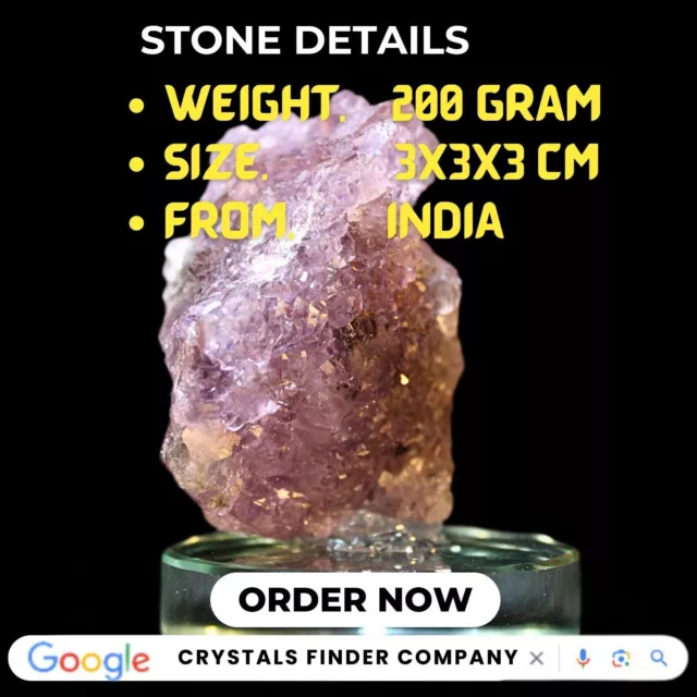 Cetro de amatista púrpura de 200g, piedra de cristal curativo con cristal... 3