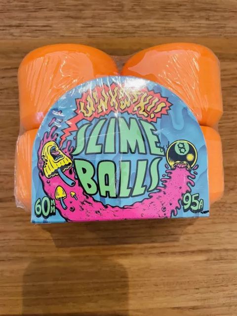 Slime Balls Winkowski Vomits Orange 60mm 95a Skateboard Wheels Santa Cruz NEW