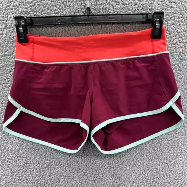 Lululemon Womens Size 4 Run Speed Up Shorts Lined 4” Zipper Pocket