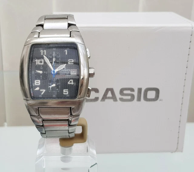 GENUINE CASIO OCEANUS Mens Chronograph Watch Date Stainless steel