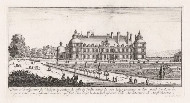 Israël Silvestre Château De Tanlay Yonne Gravure Au sur Cuivre 1650 238628