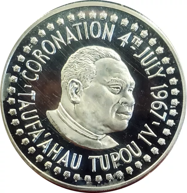 Tonga Pa'anga 1967 Coronation Proof ~ Km-18 ~ Gem Proof Low 1,923 Mintage