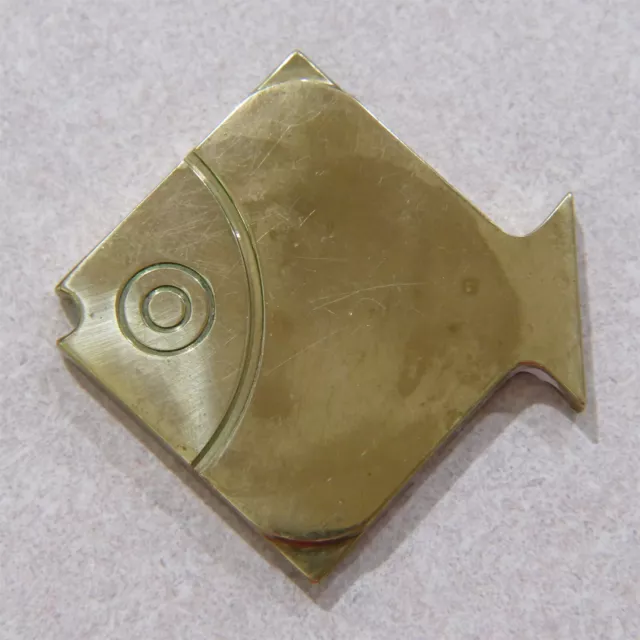 Vintage Keeler Brass Grand Rapids Michigan Brass Modern Fish 3 1/4" Paperweight