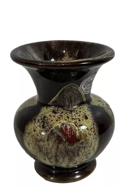 Vintage Jasba Earthtones Glaze German Keramik Vase Western Germany Mid-Century