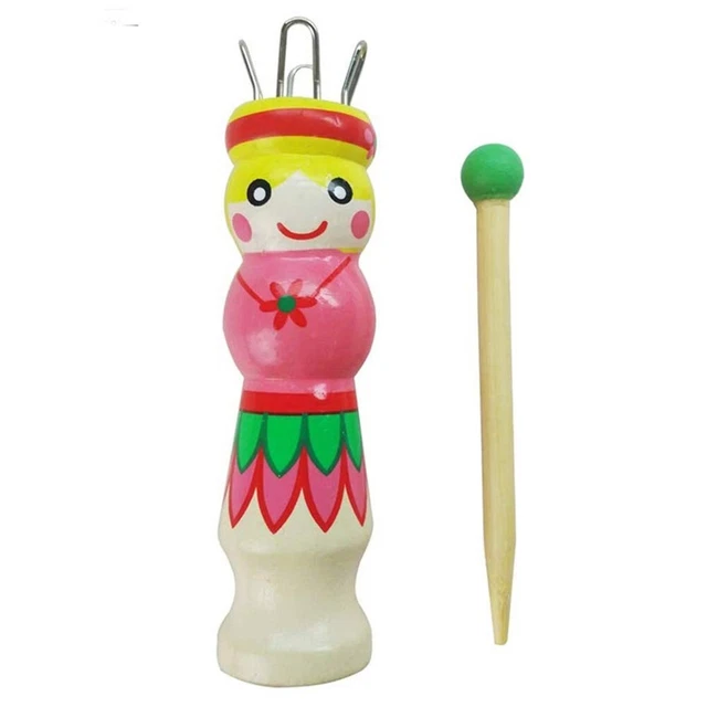 Divertido Aprendizaje Muñeca de Tejido de Madera Kit de Artes Pequeñas