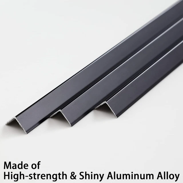 3 Pack Aluminum Peel and Stick L Molding Corner Guards 3Ft X 0.8In (3Pcs)