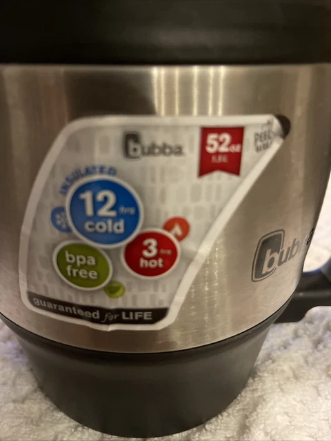 BIG BUBBA Classic Insulated Travel Mug - 52 Oz. - Black / Stainless - NWT 2