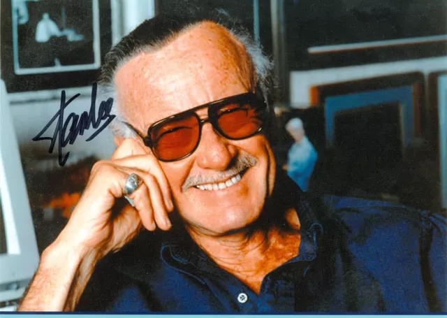 New Art Print of Autographed Photo 8 1/2 X 11 Comic Book Legend Stan Lee