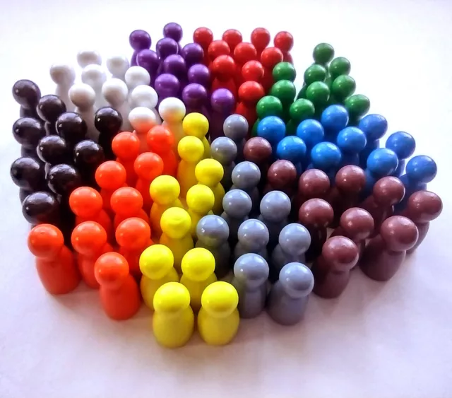 10 Wooden Coloured Pawns 25mm Playing Piece Board Game Tokens Upgrade Parts Bits 2