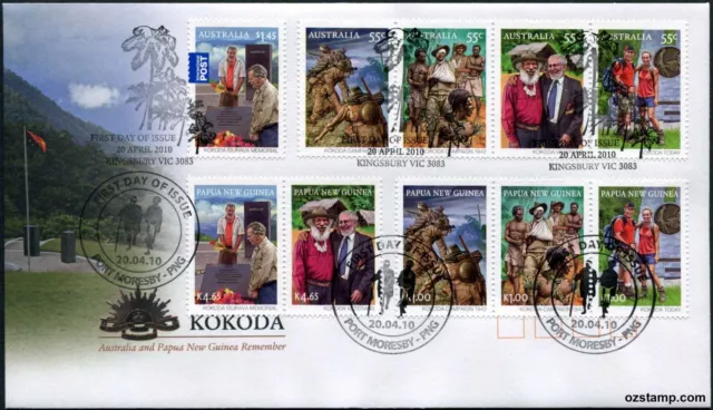 2010 FDC Kokoda - Australia & Papua New Guinea Remember. PNG Joint Issue Stamps