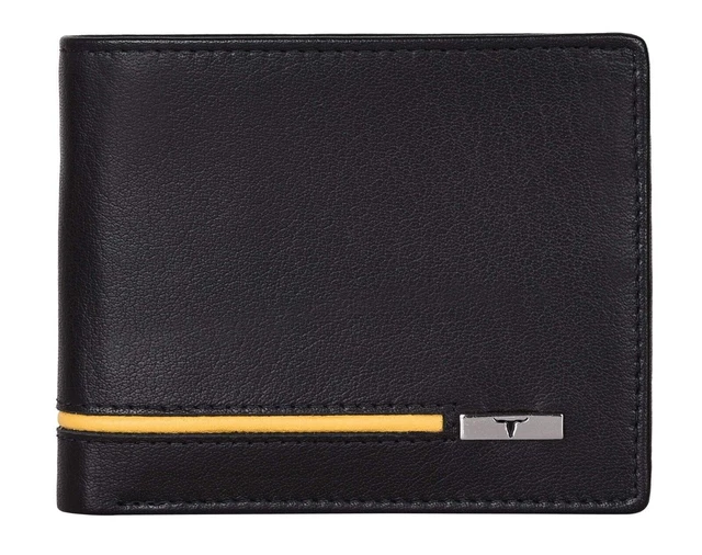 Nuevo Hombres Negro Color Cuero Plegable Bloqueo Rfid Cartera Regalo Artículo