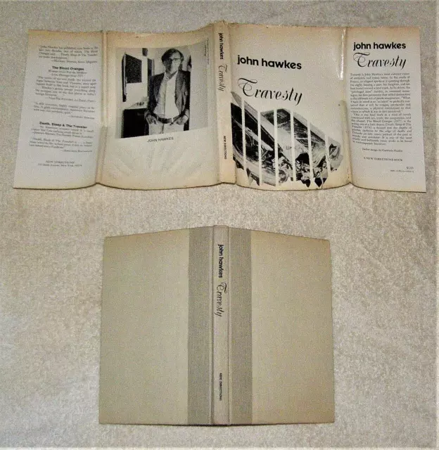 John Hawkes - TRAVESTY  Signed 1st Edition 1976  dark psych suicidal poet