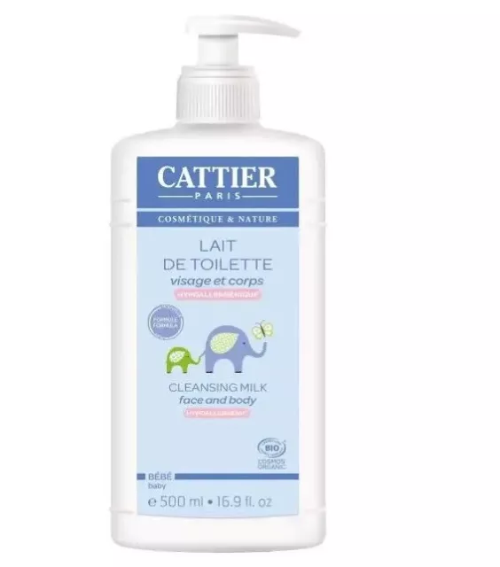 Cattier Bébé - Lait de Toilette - Bio - 500 ml - Neuf