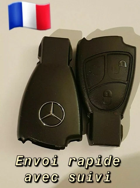 Clé Plip Compatible Avec Mercedes Benz Classe W203 W204 W205 W210 W211 W212 W221 W222 A B S CL SL E C CLK CLS ML V 3 Boutons Coque Boitier de Télécommande