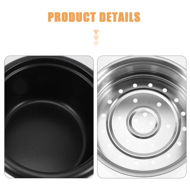 Rice Cooking Insert Rice Cooker Liner Vegetable Steamer Pot Plug-in 4