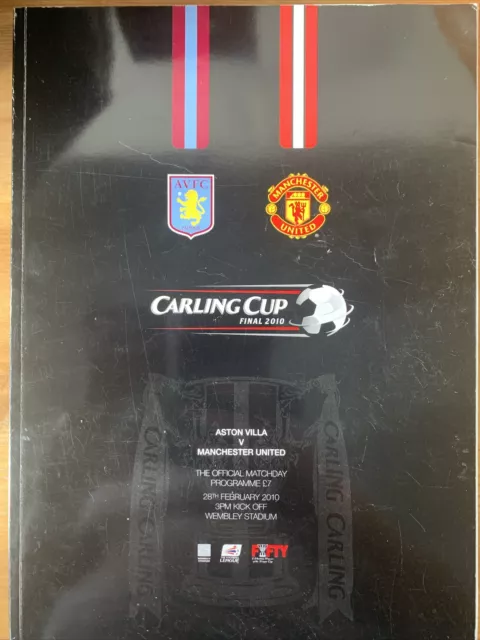 CARLING LEAGUE CUP FINAL 2010 Manchester United v Aston Villa Official programme
