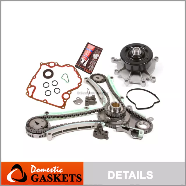 99-04 Jeep Dodge 4.7L Timing Chain Water Pump Kit+Timing Cover Gasket Set JTEC