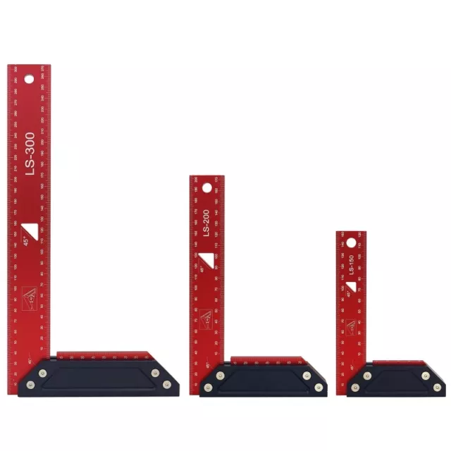 Carpenter Square L Ruler Aluminum Alloy Fit for Measuring Ruler Tool