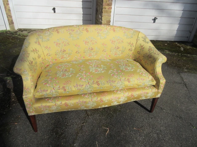 TWO SEATER HEPPLEWHITE SETTEE- a 70 year old REPRODUCTION OF 19TH CENTURY PIECE