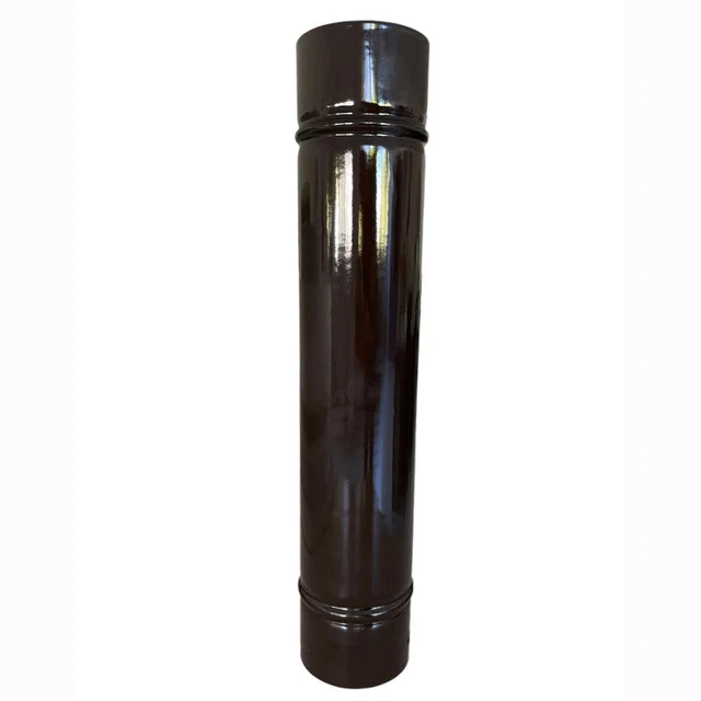 Tubo Per Canna Fumaria In Acciaio Nero Spessore 2mm - Per Stufe A Legna, Dimensioni 120x1000 Mm, Resistente Al Calore